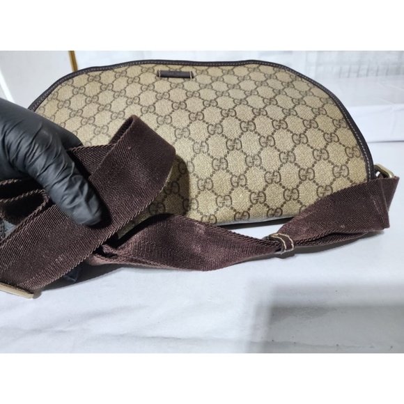 Authentic GUCCI GG Supreme Monogram Coated Canvas Messenger Bag Brown/Beige - Picture 5 of 15